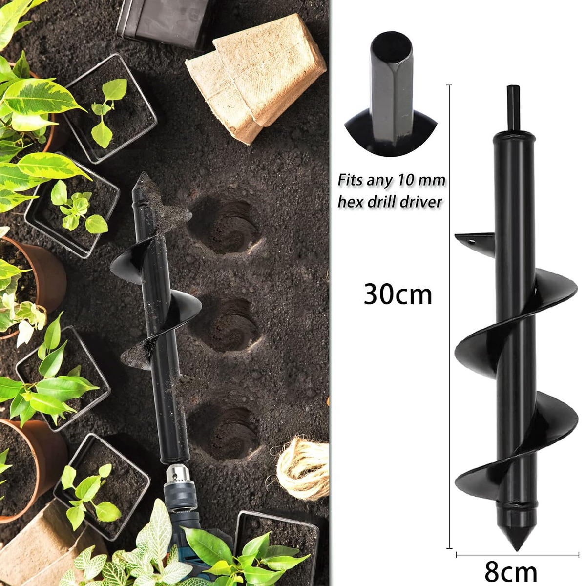 BIT-SATZ，8*30CM - Schwarz, Metall (8/8/30cm) - LIBRATON