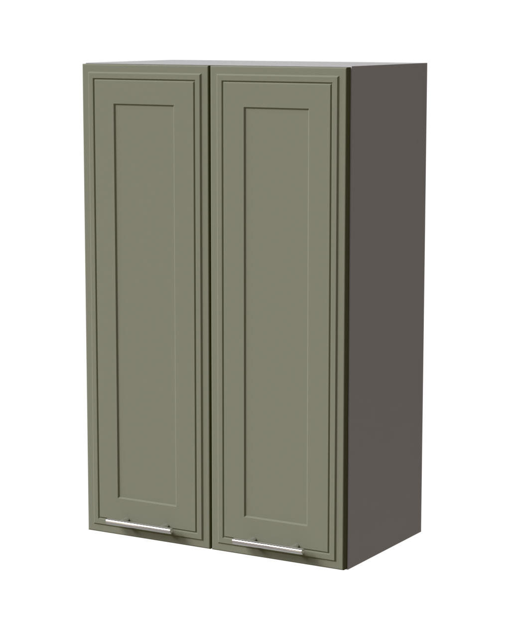 HÄNGESCHRANK Salo W4/60 Grau / Reed Green Matt 60 / 32,5 / 96cm - Grau/Grün, Holz/Holzwerkstoff (60/96/32.5cm) - Feldmann-Wohnen