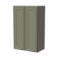 HÄNGESCHRANK Salo W4/60 Grau / Reed Green Matt 60 / 32,5 / 96cm - Grau/Grün, Holz/Holzwerkstoff (60/96/32.5cm) - Feldmann-Wohnen