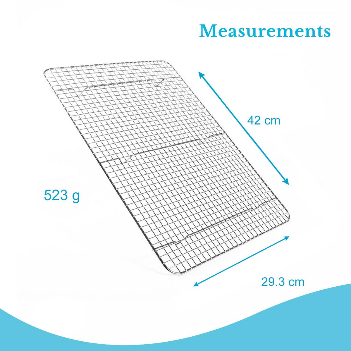 ABKÜHLGITTER ROST - Silberfarben, Metall (29.5/2/42cm) - Intirilife