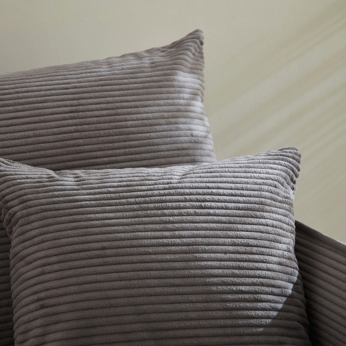 SCHLAFSOFA mit 3 Plätzen aus geripptem Samt, L185 cm - MIKA - Anthrazit, Textil (104/90/185cm) - Calicosy