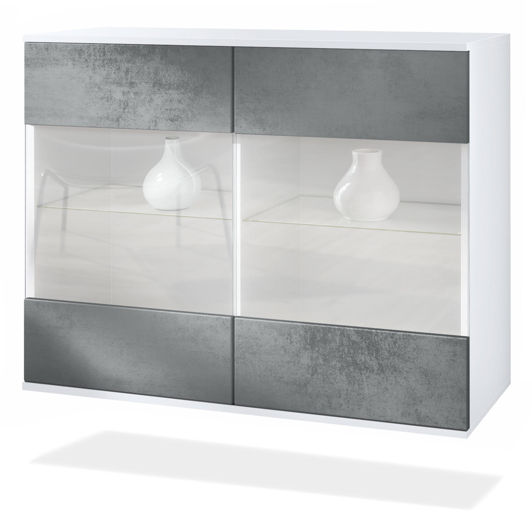 Vladon Kommode Dunkelgrau 92.5x73.5x35 cm