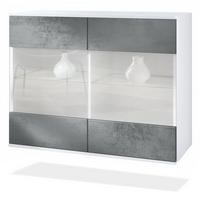 KOMMODE Bari Beton Dunkel Optik - Dunkelgrau, Holzwerkstoff (92.5/73.5/35cm) - Vladon