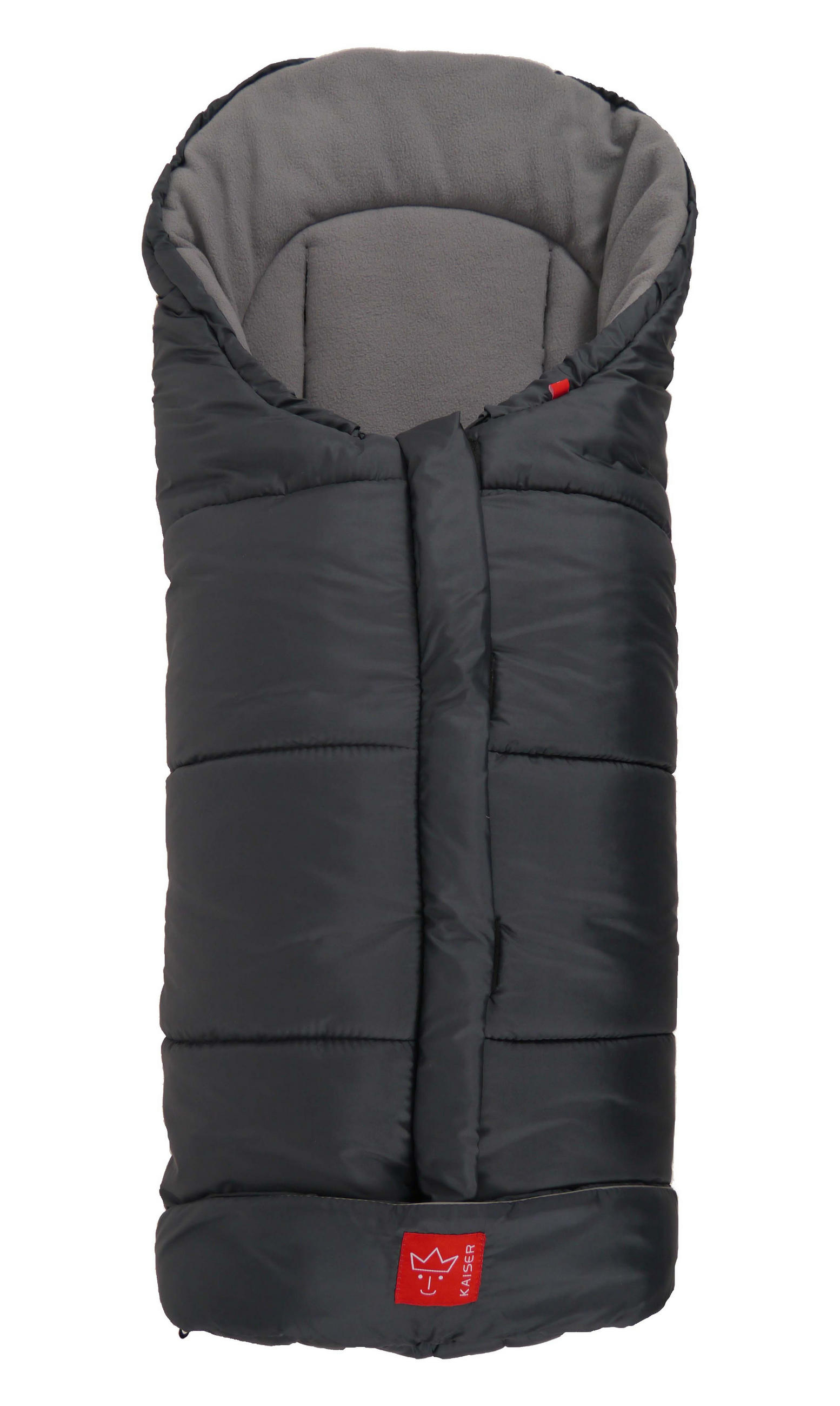 KINDERWAGEN-FUSSSACK Iglu Thermo Fleece, anthracite/light grey - Grau, Textil (48/6/105cm) - Kaiserbaby