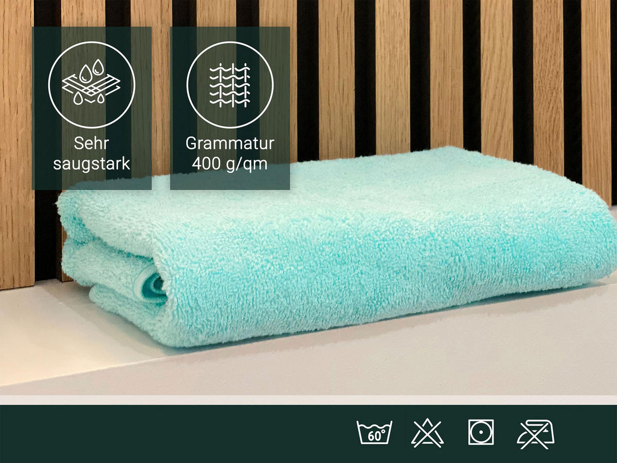 HANDTÜCHER SET, 6er-Set, 50x100 cm + 70x140 cm, 100% Baumwolle, Grün - Grün, Textil (50/100cm) - Zollner