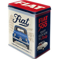 VORRATSDOSE L Fiat 500 Good things are ahead of you - Multicolor, Metall (14/20/10cm) - Nostalgic-Art