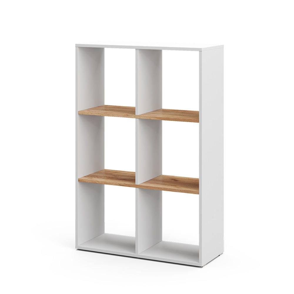 RAUMTEILER Karree Weiß 72 x 107.8 cm - Honigeiche/Weiß, Holzwerkstoff (72/107.8/29cm) - Vicco