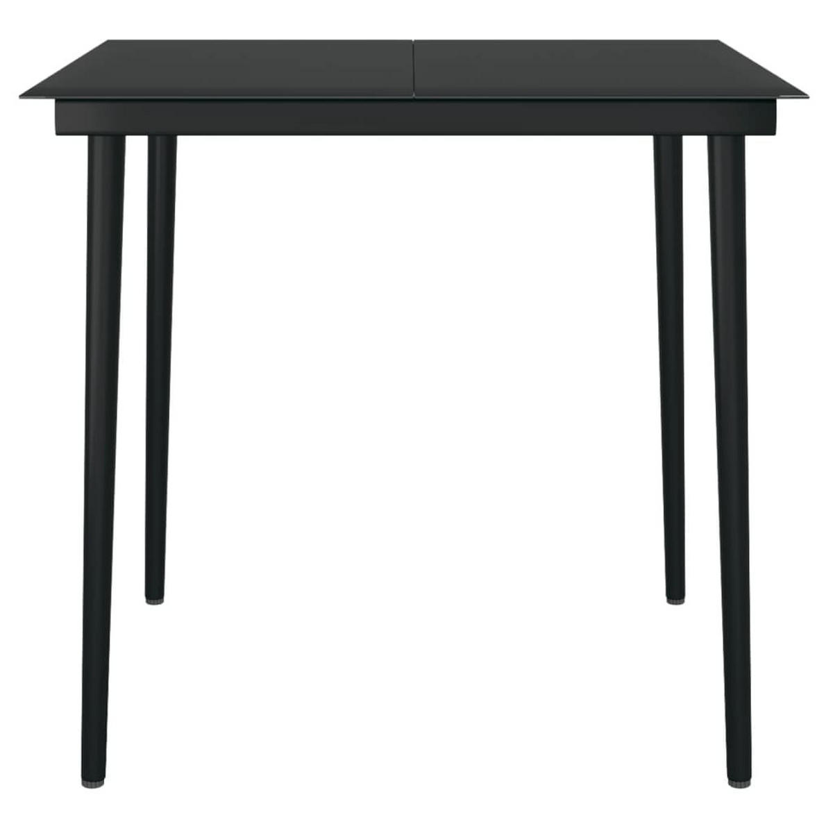GARTENTISCH Tischwald 80/74/80 cm - Schwarz, Naturmaterialien (80/80/74cm) - ZMH
