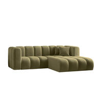 ECKSOFA, L-from, Sofa Grand modular stoff Salvador Olive Rechts - Olivgrün, Holz (227/179cm) - Kaiser Möbel