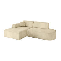 ECKSOFA Ottomane Links IREA-L1-v3 - 232x165x77 cm Beige - Taupe, Holzwerkstoff/Textil (232/165cm) - ALTDECOR