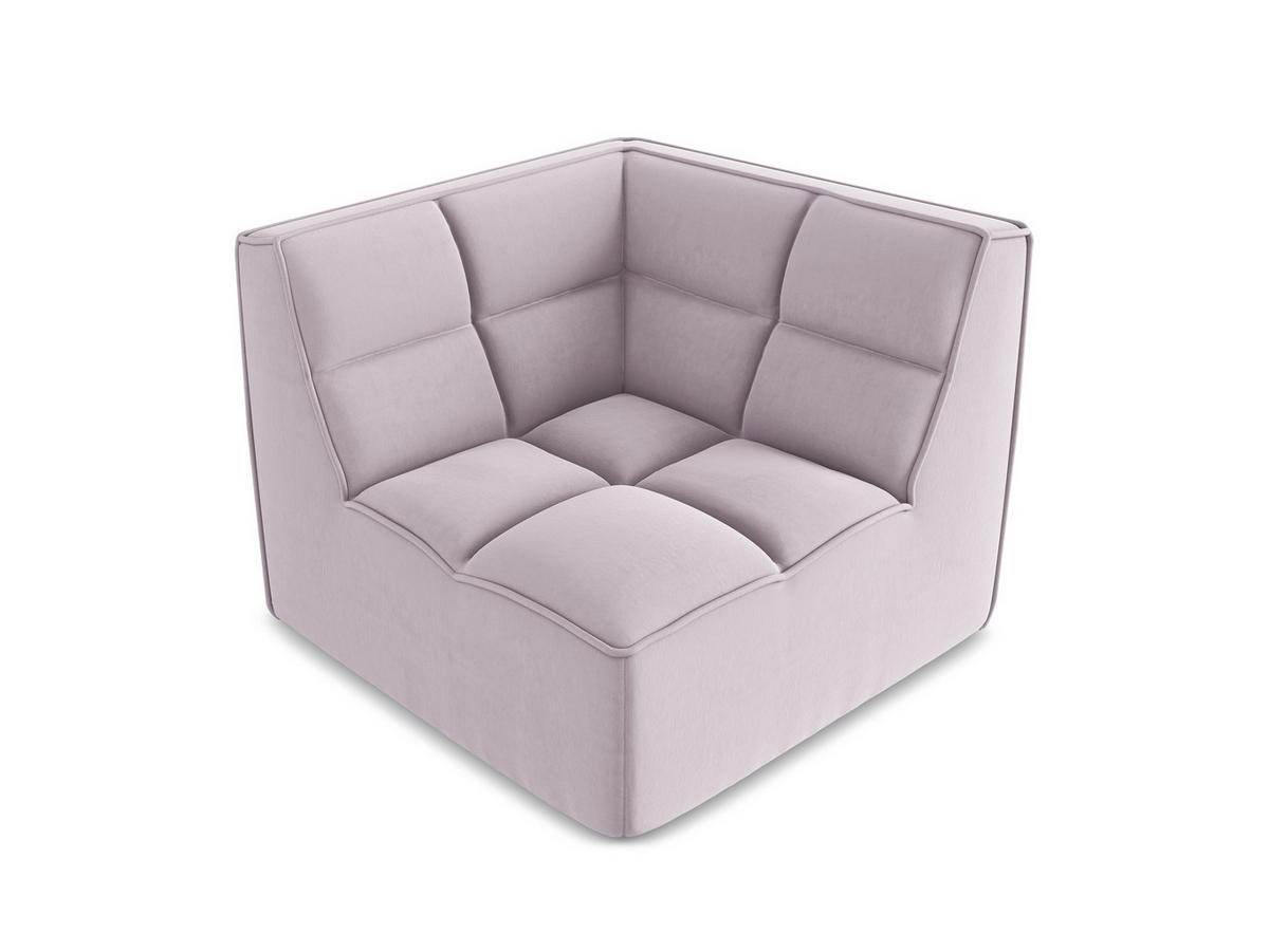 SOFAELEMENT Samt Stoff Violett - Lila/Flieder, Kunststoff/Textil (98/75/98cm) - Makamii