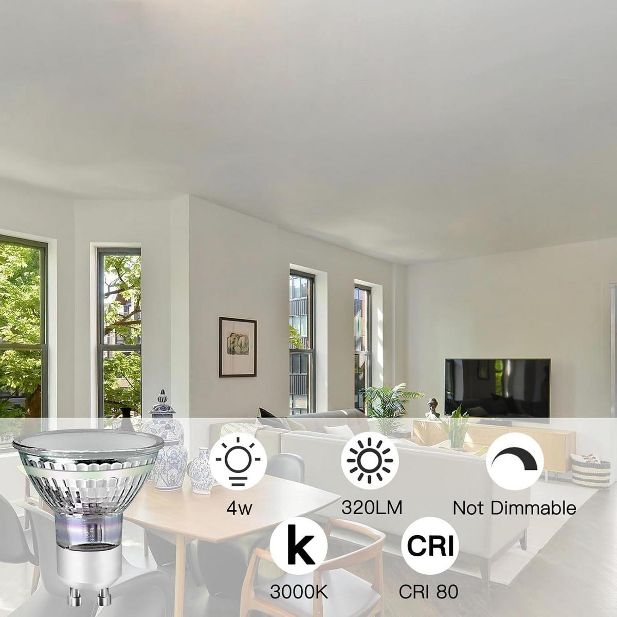 LED-LEUCHTMITTEL Ansbach II 5.8/5/5cm(10er-set) - Transparent, Glas (5/5cm) - Nettlife