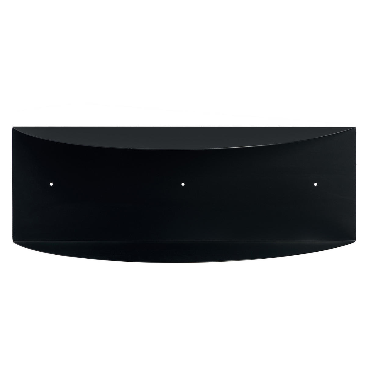 WANDBOARD - Halbrund - Eisen - Schwarz, Metall (60/20/20cm) - home24