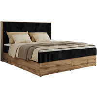 BOXBETT WOOD CLASSIC 200/200 - Schwarz Cord - H4 - Schwarz, Textil (200/200cm) - MKS