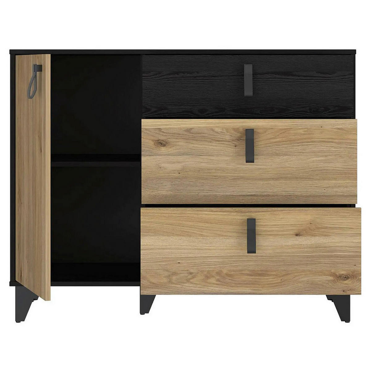 JUGENDZIMMER Lya Gamingzimmer in Mauvella und Cabezone Eiche 6 teilig mit Gamingtisch - Braun, Holzwerkstoff (120/200/80cm)