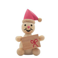 HOLZFIGUR Schneemann Junior Weihnachtswichtel sitzend 7 cm - Multicolor, Holz (4/7/0.1cm)