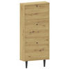SCHUHSCHRANK Dotti 530 Artisan Eiche 55/21/129 cm Wandmontage - Eiche Artisan, Holzwerkstoff (55/129/21cm) - Matkam Möbel