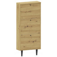 SCHUHSCHRANK Dotti 530 Artisan Eiche 55/21/129 cm Wandmontage - Eiche Artisan, Holzwerkstoff (55/129/21cm) - Matkam Möbel