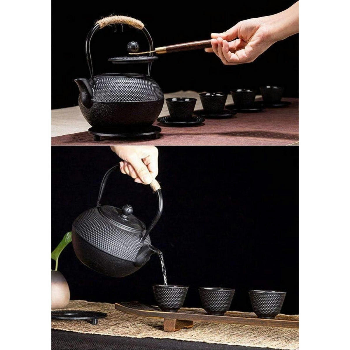 TEEKANNE Gusseisen 1200ml Schwarz - Multicolor, Metall (18.6/18.6cm)