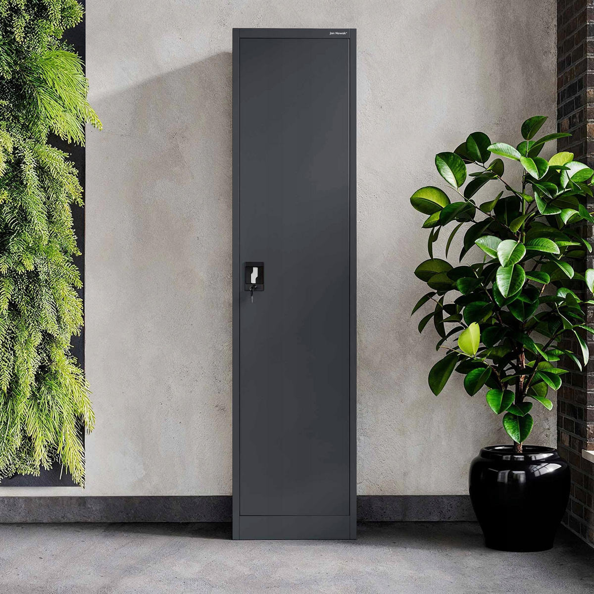 BÜRO Aktenschrank ALEX - Anthrazit, Metall (45/185/40cm) - Jan Nowak