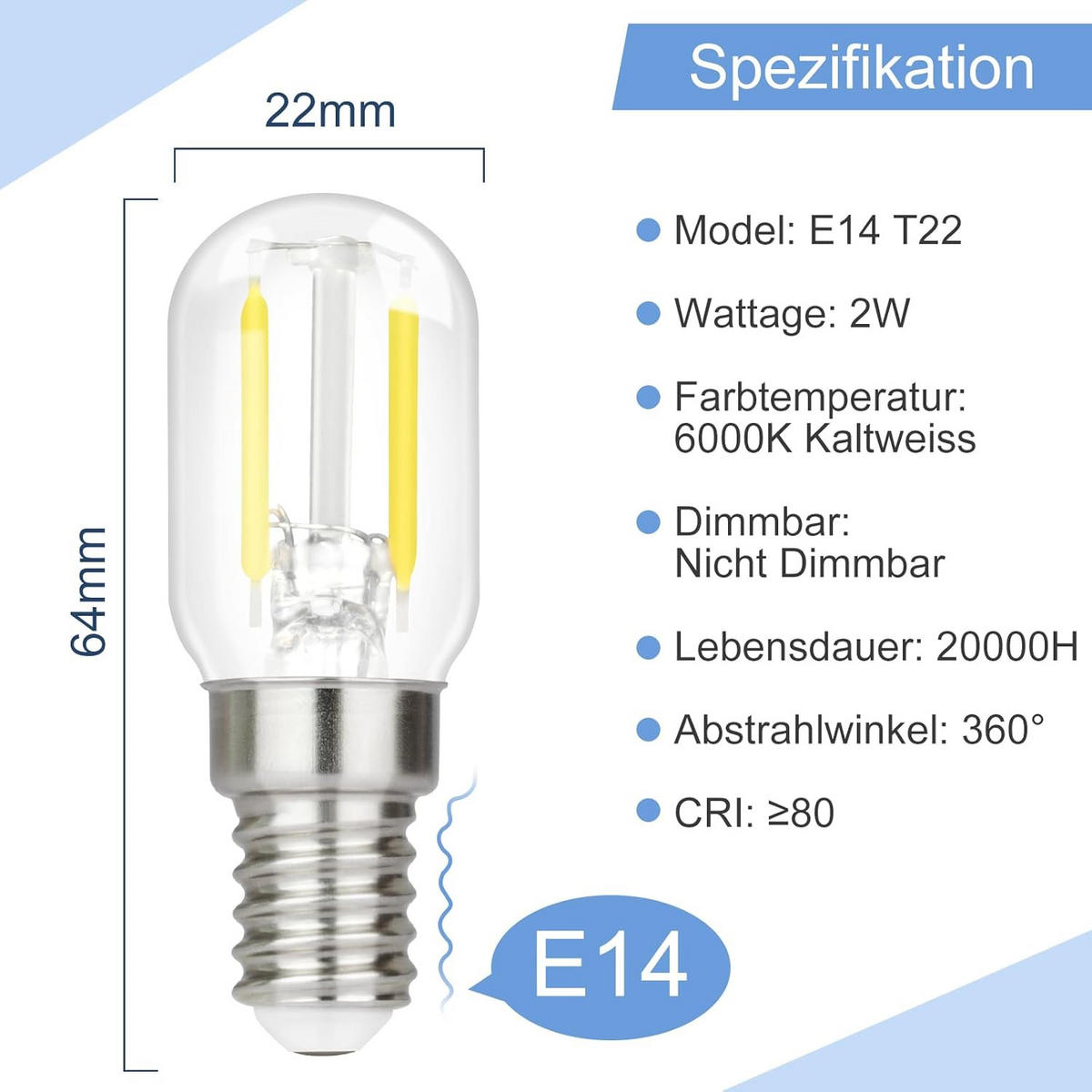 LEUCHTMITTEL Electrisynx 2.2/2.2/6.4 cm - Transparent, Glas (2.2/6.4cm) - ZMH