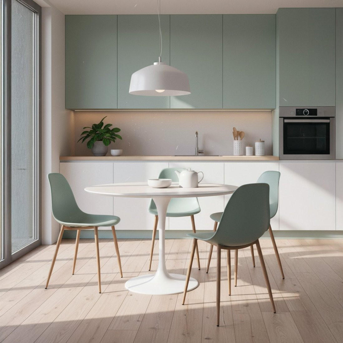 STUHL FÜR DRAUSSEN Nina Grün 45 cm x 80 cm - Grün, Kunststoff (45/80/53cm)