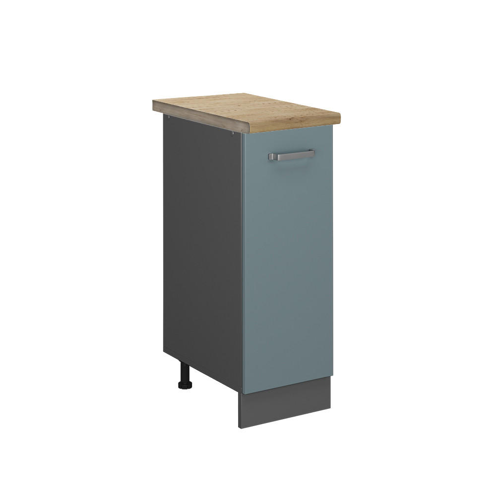 APOTHEKERSCHRANK R-Line Blau-Grau 30 cm, AP Eiche - Anthrazit/Blaugrau, Holzwerkstoff (30/81.6/60cm) - Vicco