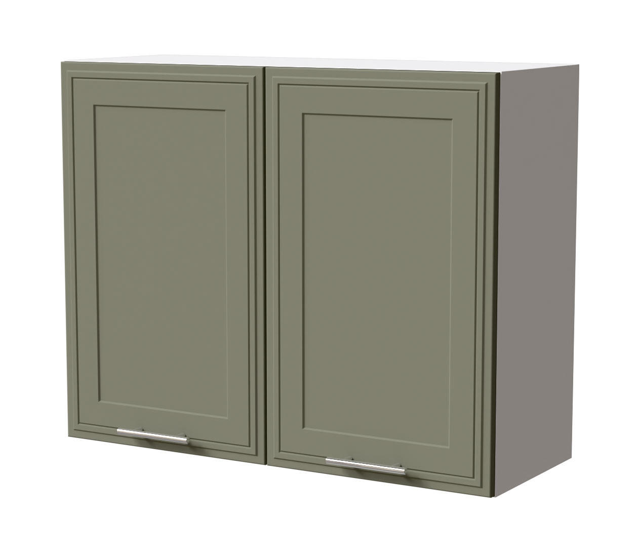 HÄNGESCHRANK Salo W3/90 Weiß / Reed Green Matt 90 / 32,5 / 72cm - Weiß/Grün, Holz/Holzwerkstoff (90/72/32.5cm) - Feldmann-Wohnen
