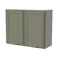 HÄNGESCHRANK Salo W3/90 Weiß / Reed Green Matt 90 / 32,5 / 72cm - Weiß/Grün, Holz/Holzwerkstoff (90/72/32.5cm) - Feldmann-Wohnen