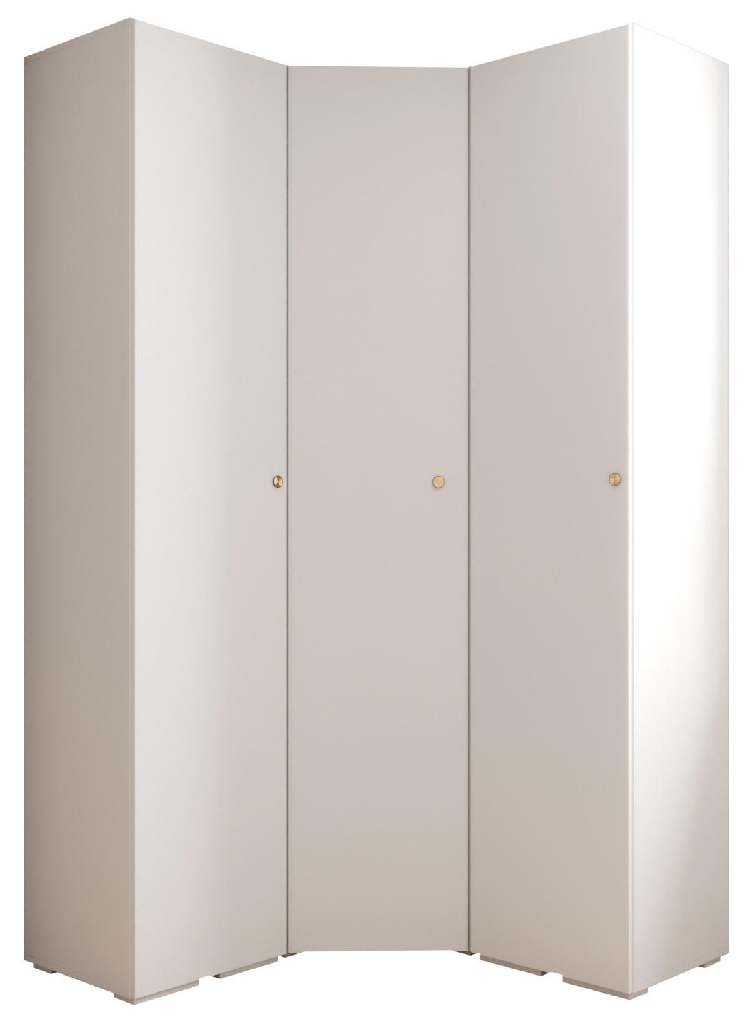 GARDEROBEN-SET 236,7/131,7/47 - Goldfarben/Weiß, Holz/Kunststoff (131.7/236.7/47cm) - Abiks Möbel