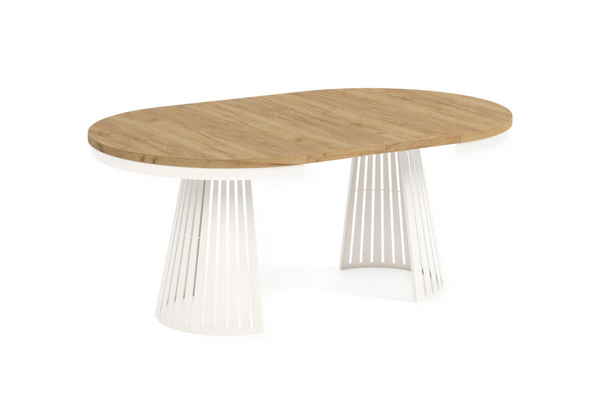 ESSTISCH Cone Bis - Honigeiche/Kaschmir, Holzwerkstoff/Metall (120/120/76cm) - Meblini