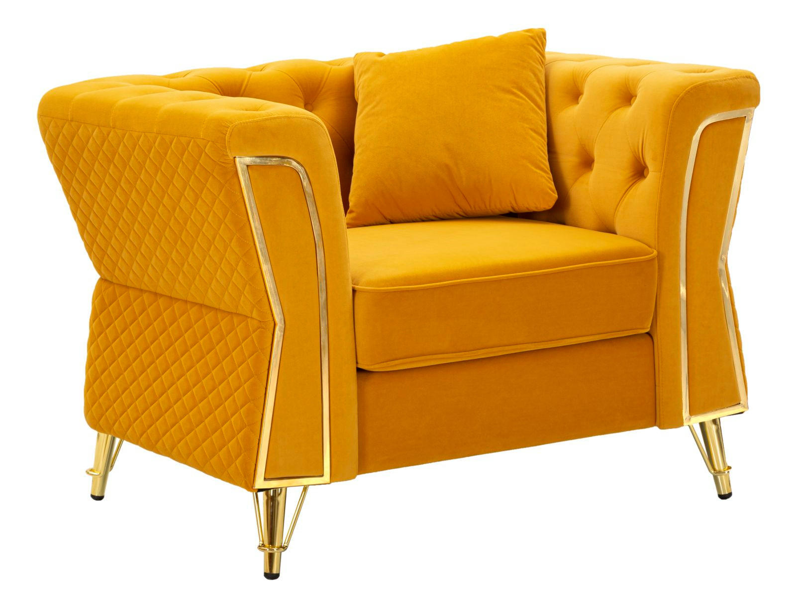Mauro Ferretti Sessel Gelb, Gold 104x76x83 cm