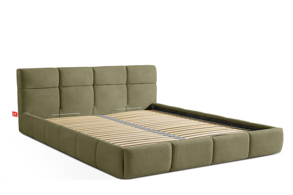 POLSTERBETT ALTOS, grün - Grün, Holz/Holzwerkstoff (180/200cm) - KONSIMO®