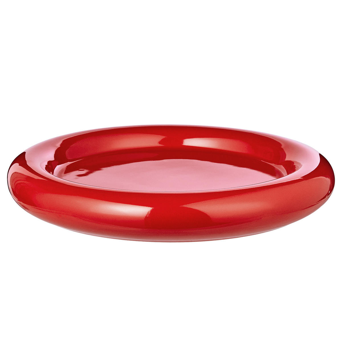 DINNERTELLER (2er Set) Groove - Rot, Keramik (27/27/4cm) - Butlers