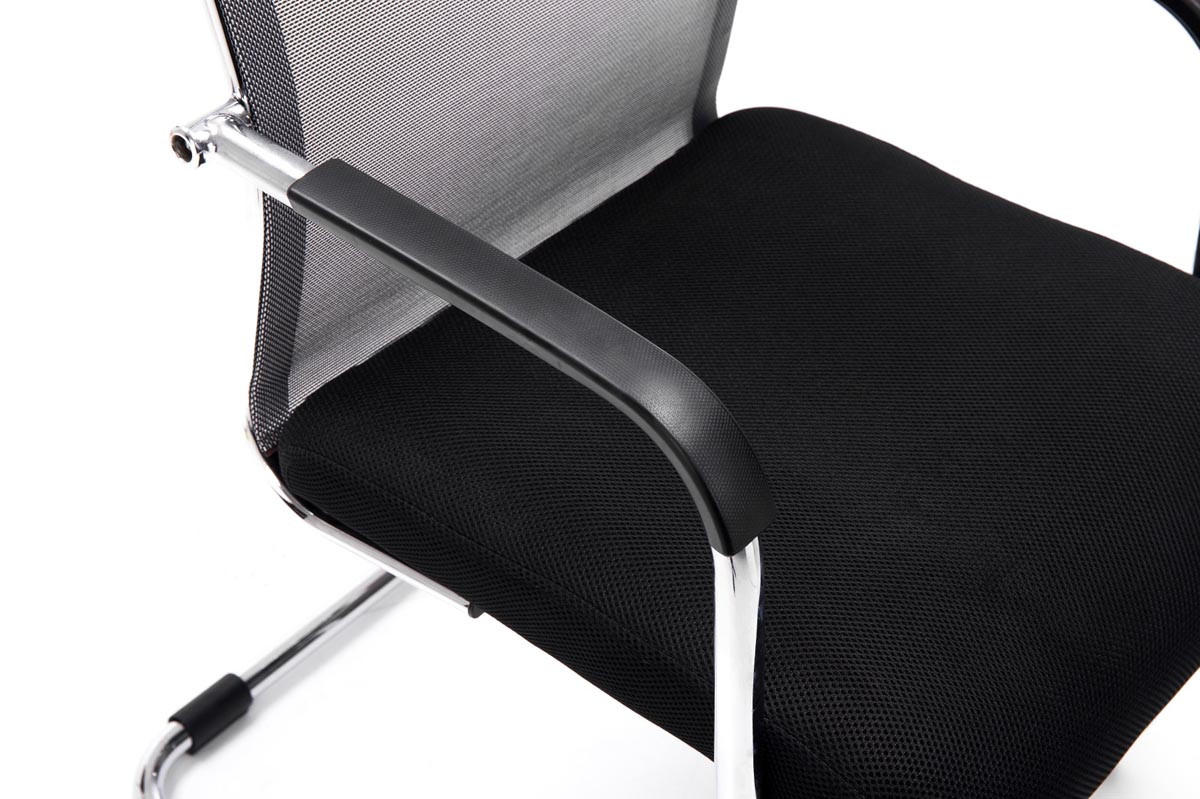 BESUCHERSTUHL Dakar Stoff Grau Konferenzstuhl Bürostuhl - Grau, Textil (55/106.5/62cm) - DELUKE