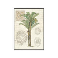 POSTER mit Rahmen Wild Apple - Vintage Palm Study II - Schwarz/Grün, Holz/Papier (70/100cm) - Poster&Frame