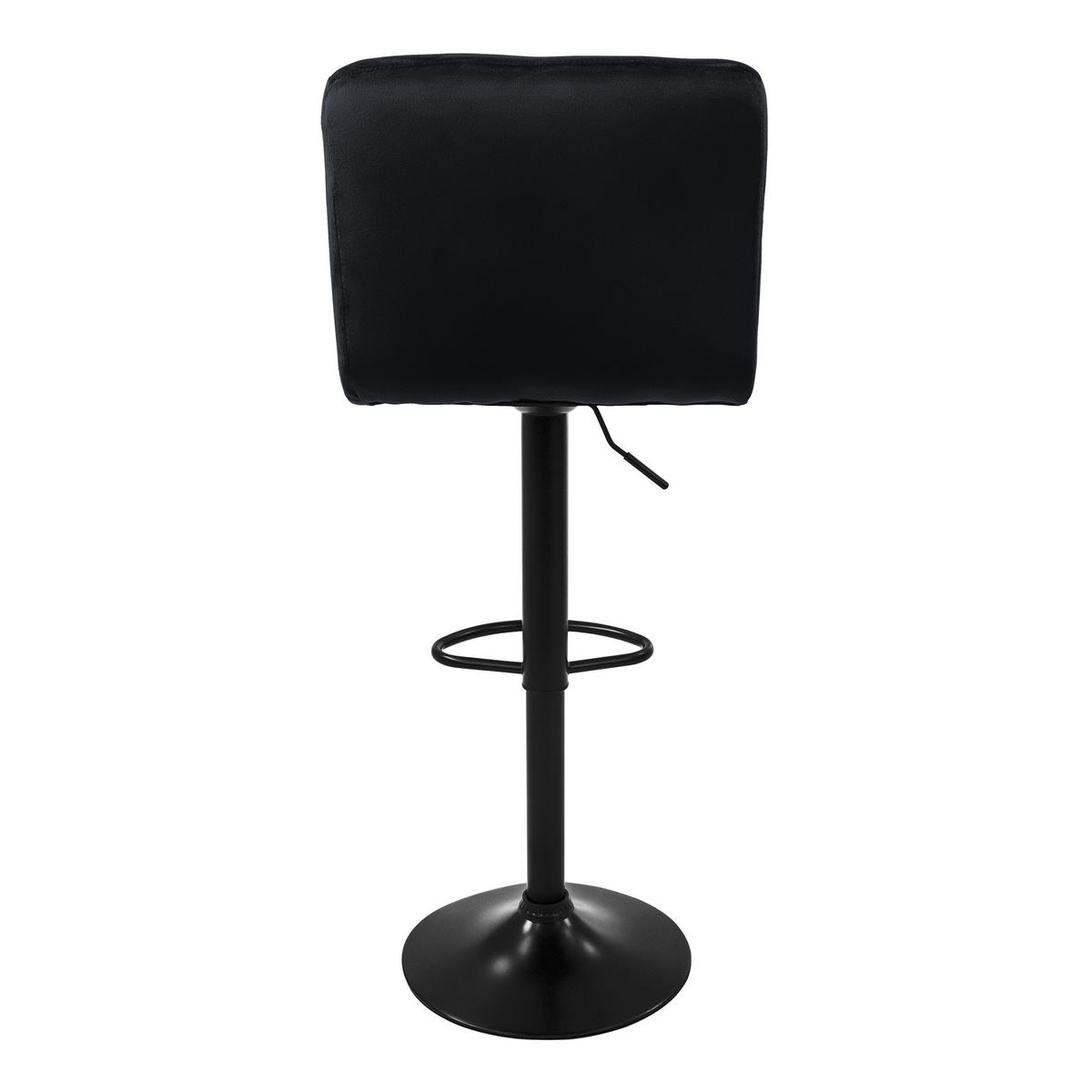 BARHOCKER Samt schwarz 2er Set - Schwarz, Metall (50/112/45cm) - ML-DESIGN