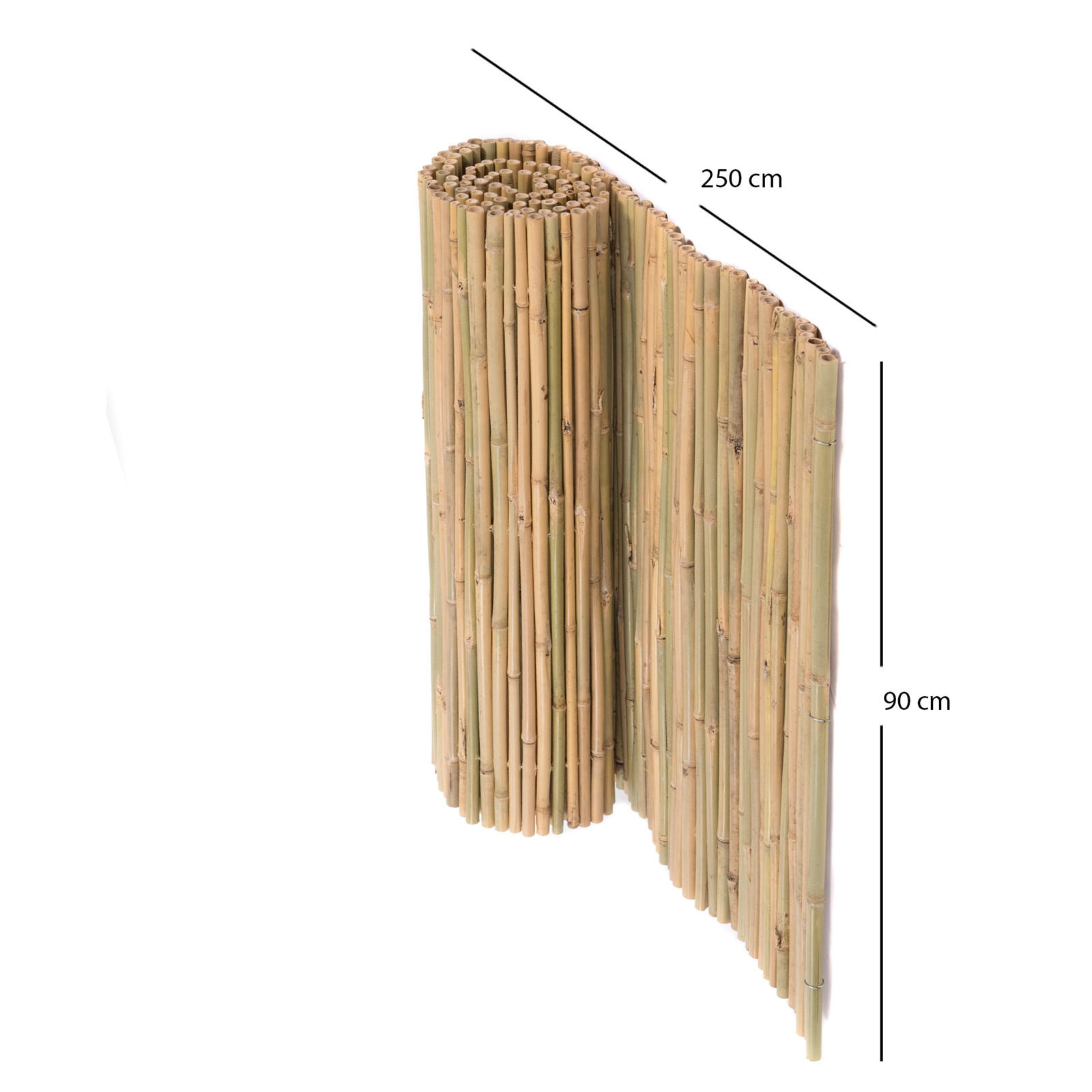 SICHTSCHUTZMATTE Lukata 90x250 cm, Bambus naturfarben - Naturfarben, Holz (250/90cm) - DESIGN DELIGHTS