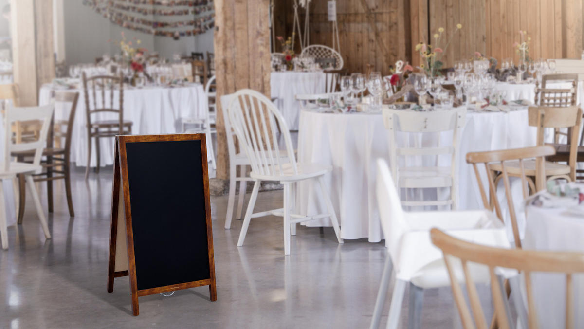 KUNDENSTOPPER - lackierter Holzrahmen 78x44 cm - Braun, Holz (78/44/4cm) - ALLboards