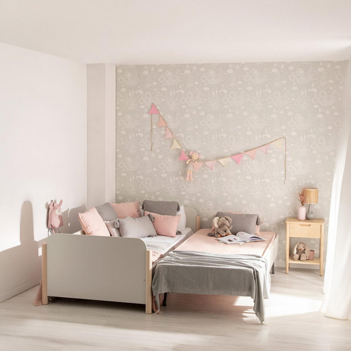 ROLLBETTEN Ora Weiß 203 cm x 70 cm - Weiß, Holzwerkstoff - Klast Home