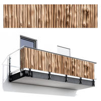 BALKON-SICHTSCHUTZ Holz - Stiel - Hellbraun - Ahornfarben, Kunststoff (500/120cm) - MuchoWow