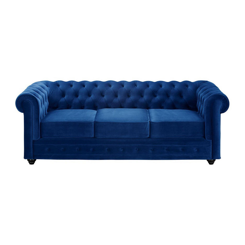 Thumbnail - Vente-Unique Couchgarnitur, Blau, Textil, Uni, 5-Sitzer, 205x72x88 cm, Wohnzimmer, Sofas & Couches, Wohnlandschaften, Wo...