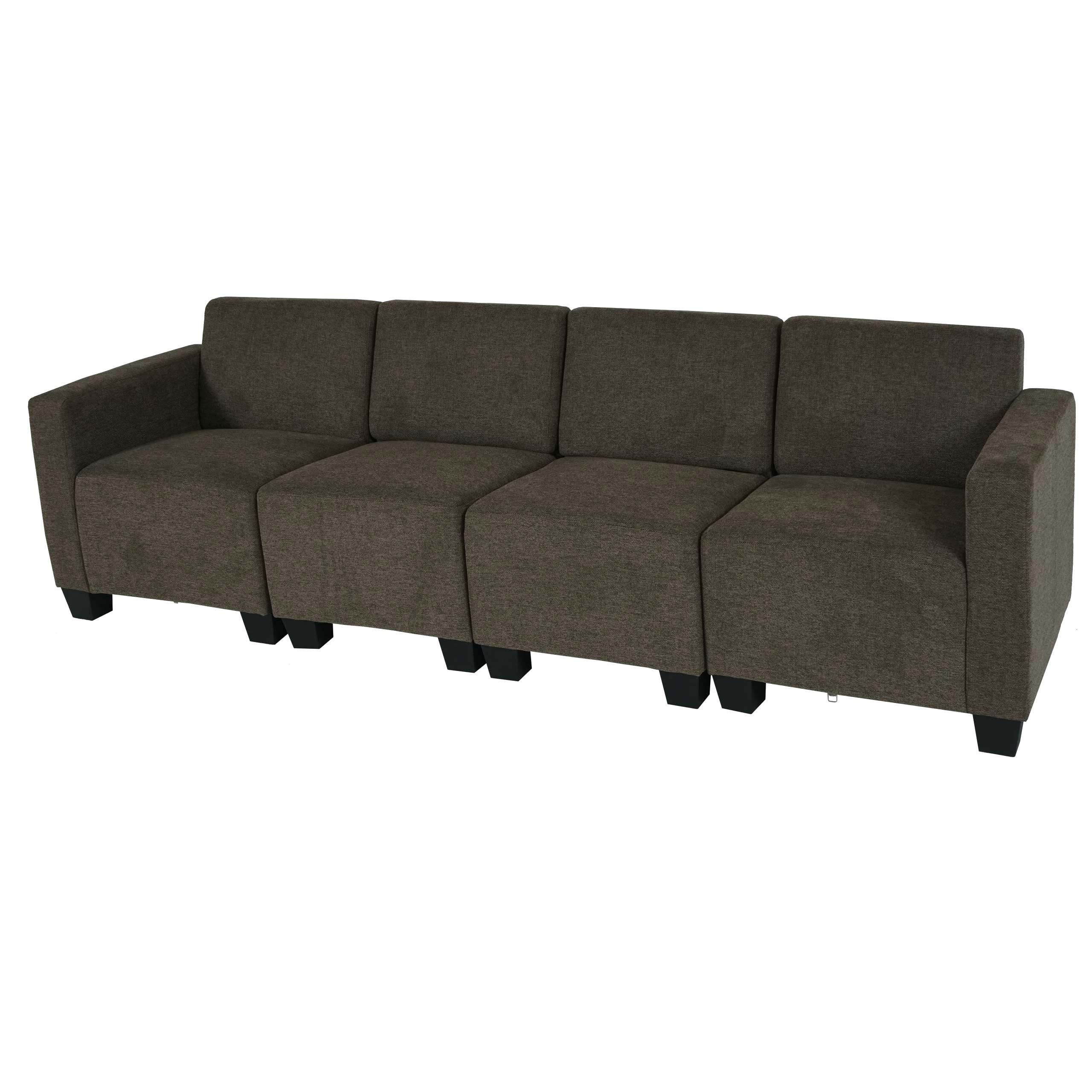 MODULAR 4-SITZER SOFA COUCH Braun - Braun, Textil (250/76/72cm) - MCW
