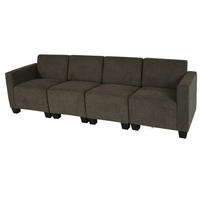 4-SITZER SOFA COUCH Braun - Braun, Textil (250/76/72cm) - MCW