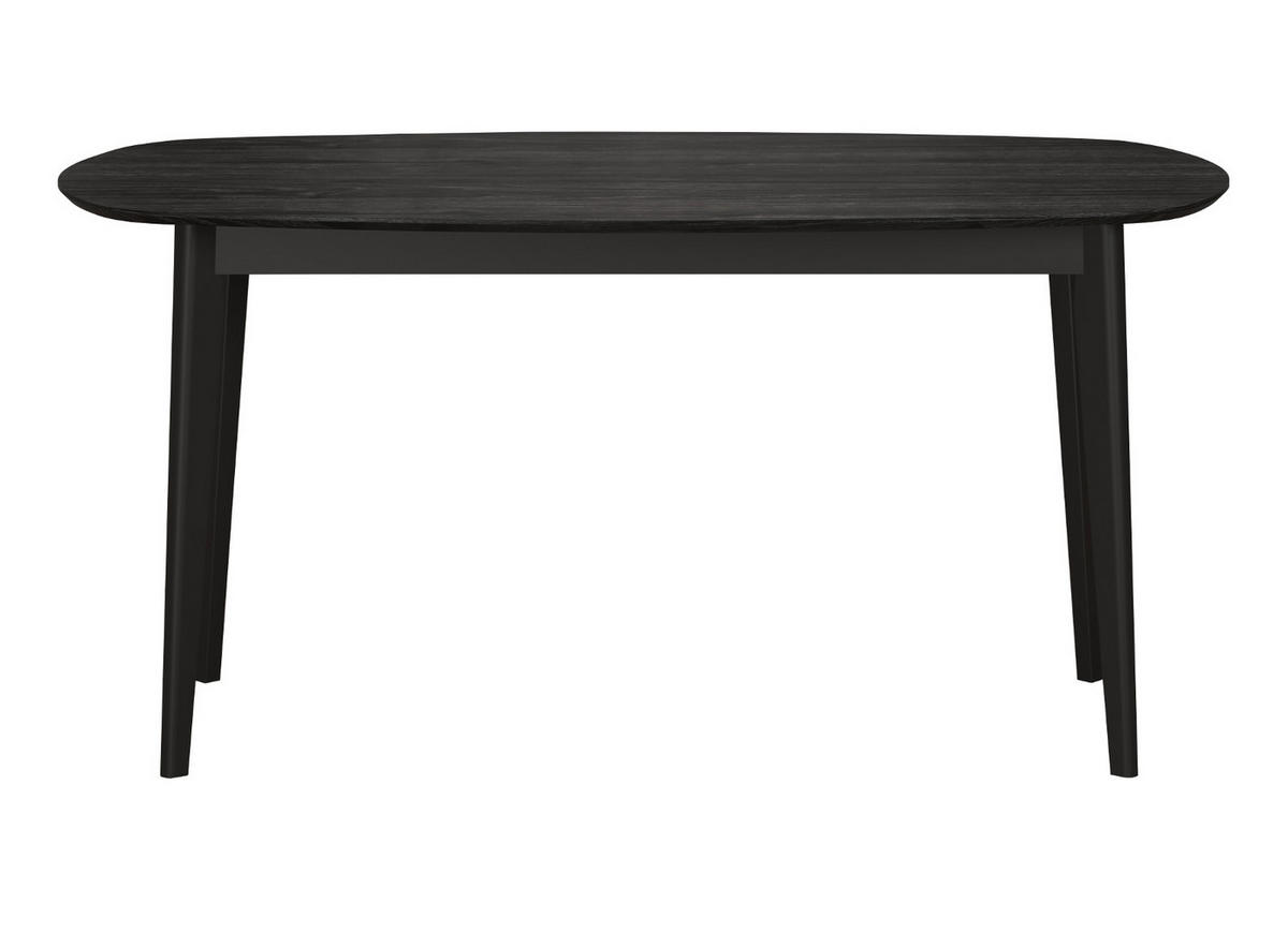 ESSTISCH Esche schwarz 160 x 90 cm, moderner Küchentisch - Schwarz, Holzwerkstoff (77/160/90cm) - Top.Furn