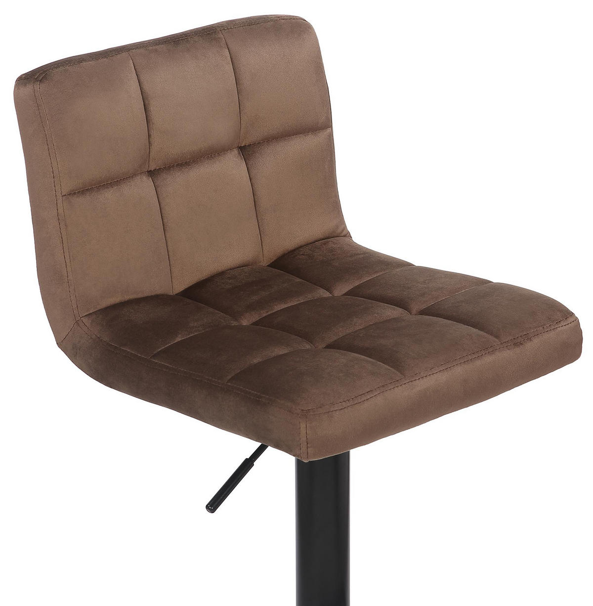 BARHOCKER 4er Set Fenai Samt braun - Schwarz/Braun, Textil/Metall (40/106/40cm) - TPFLiving