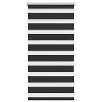 DOPPELROLLO 80,9/150 cm Stoffbreite 76,7 cm aus Polyester Schwarz - Schwarz, Textil (80/150cm) - vidaXL