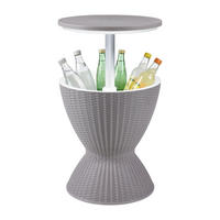 KÜHLTISCH Atessa - Hellbraun, Kunststoff/Metall (48.5/48.5/58cm) - casa.pro