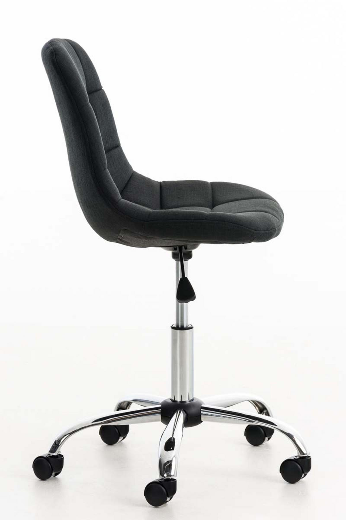 BÜROSTUHL Emily, Stoff Schwarz - Schwarz, Textil/Metall (55/91/55cm) - TPFLiving