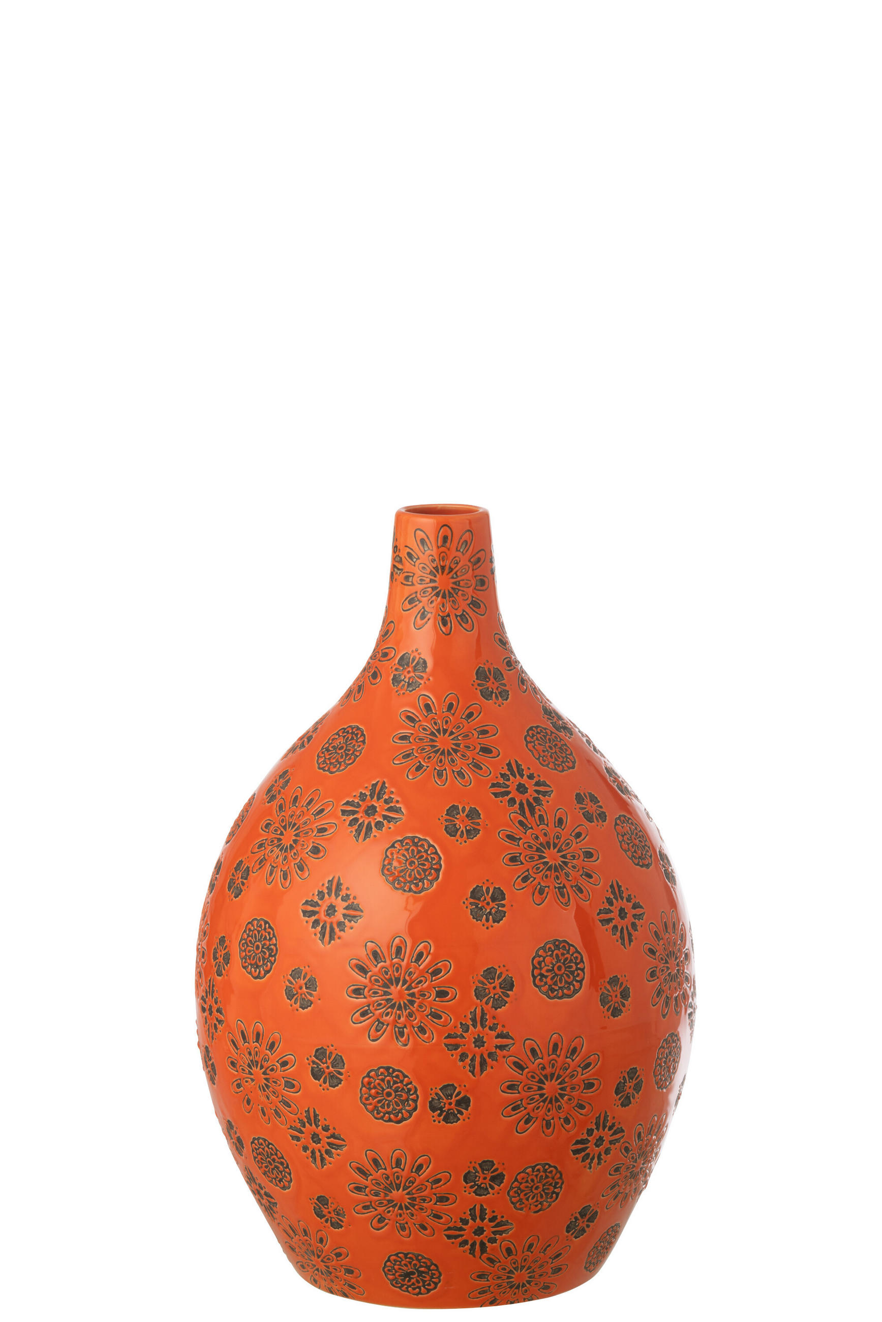 VASE BILLY Orange - Orange, Keramik (35cm) - J-Line